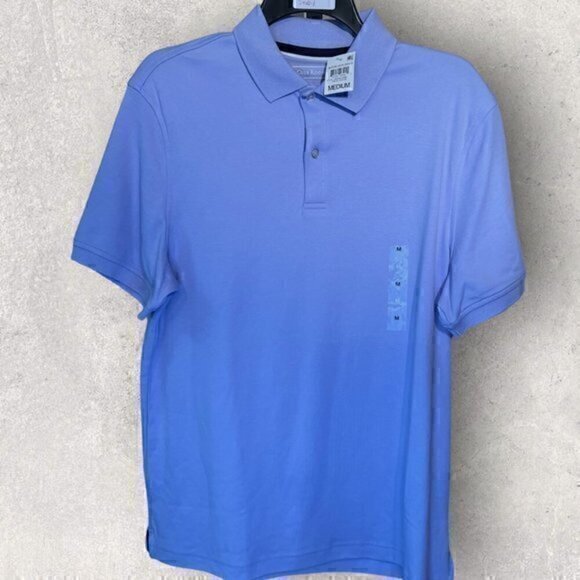 Men's Club Room Soft Touch Interlock Polo In a light lavender purple SMALL & MED - Picture 1 of 7